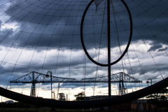 Tansporter Bridge through Temenos